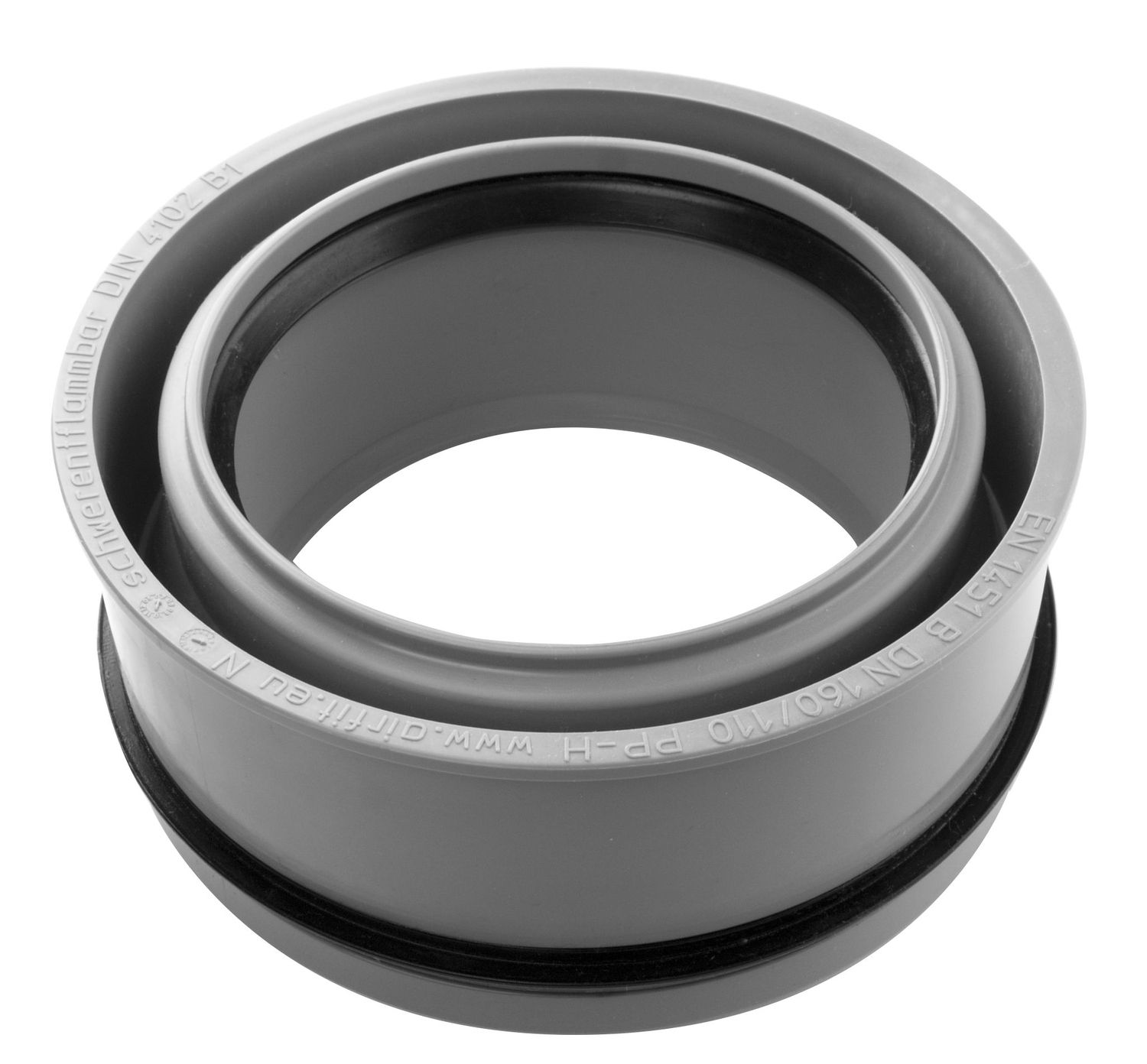 Airfit Abwasser-Innen-Reduzierstück DN 160 x 110, für HT-/KG-Rohr, PP