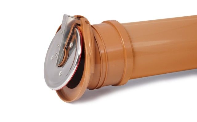 Airfit Rohrendklappe DN 110, für KG Rohr