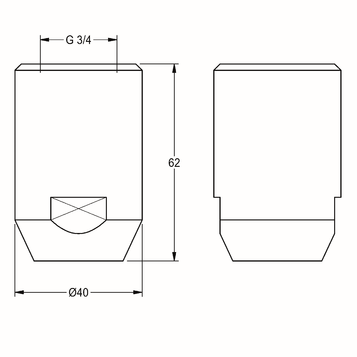 AR Notduschkopf, DN20, grün, 65 l/min, G3/4