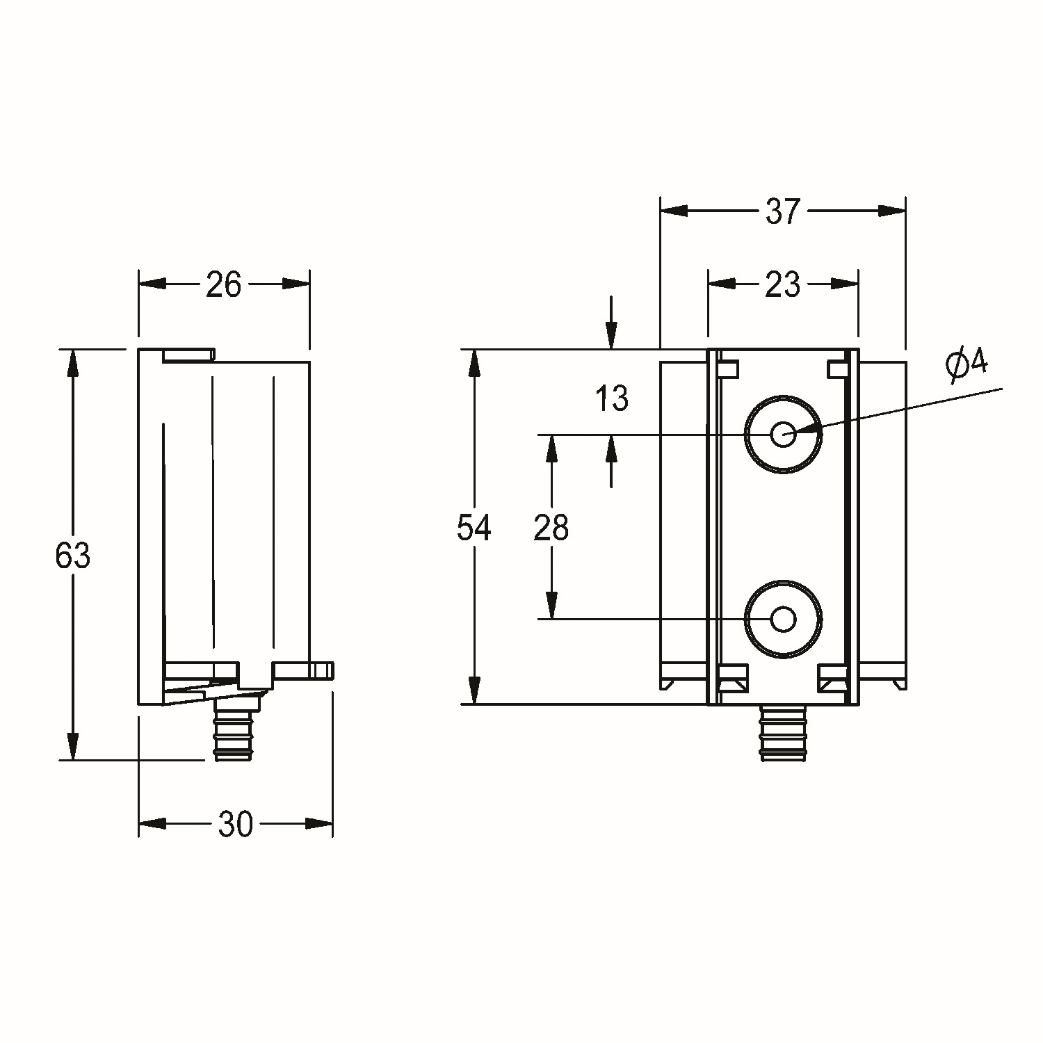 Aquarotter Batteriefach mit 6 V Batterie