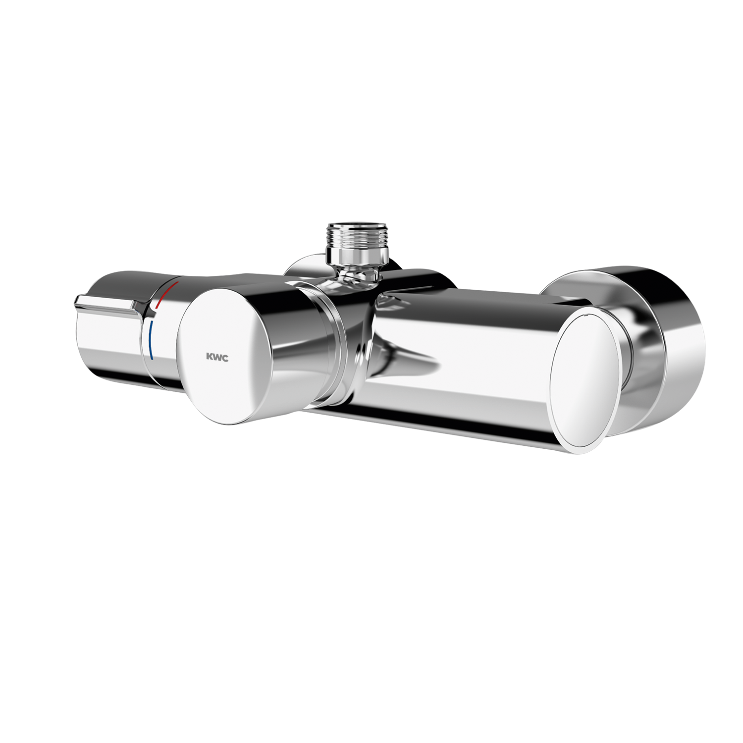 Aquarotter Selbstschluss-Thermostat F5 S-Mix Wandmontage, verchromt, mit automatischer Brauserohrentleerung