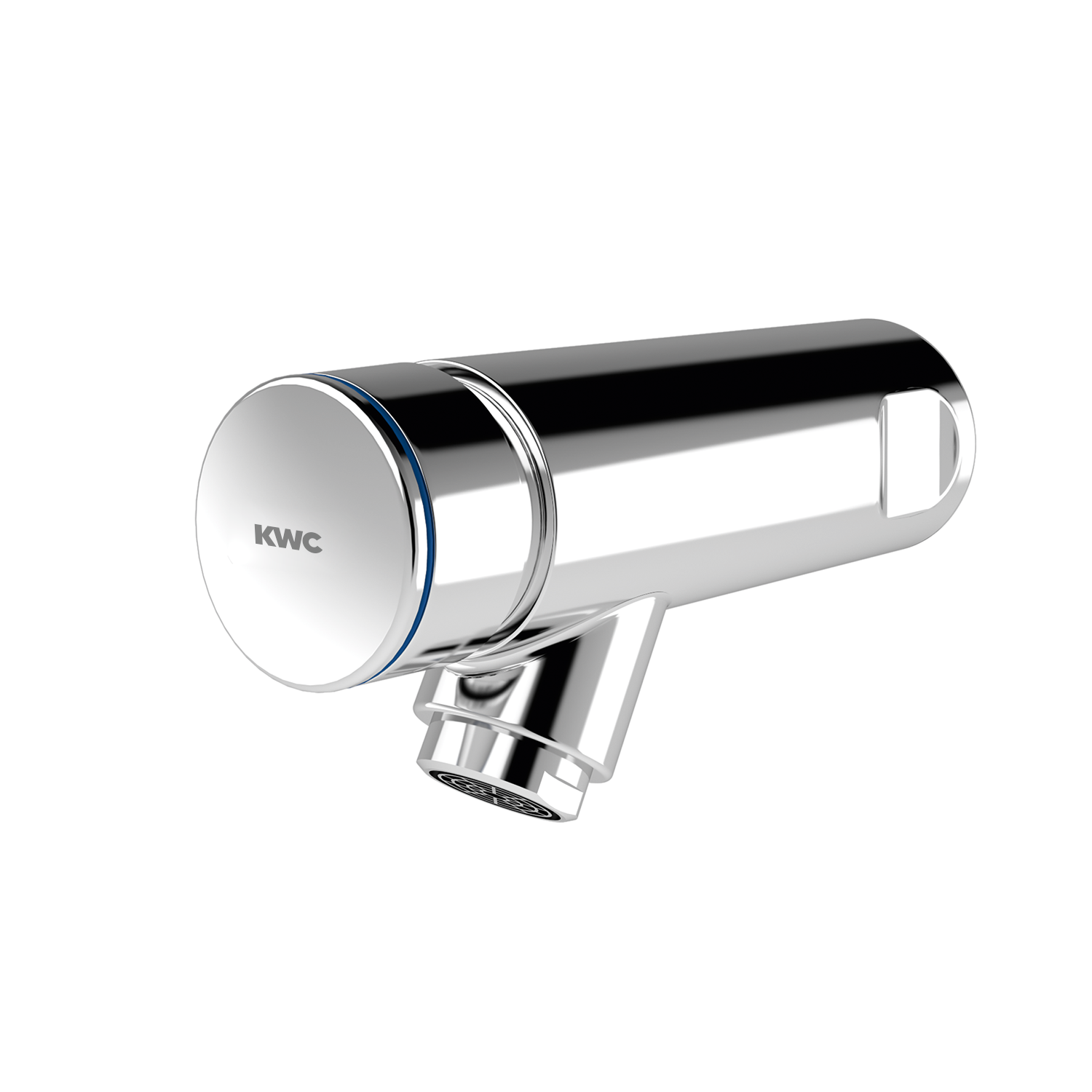 Aquarotter Selbstschluss-Wandarmatur F3 S mit Antiblockiersystem, Messing poliert verchromt
