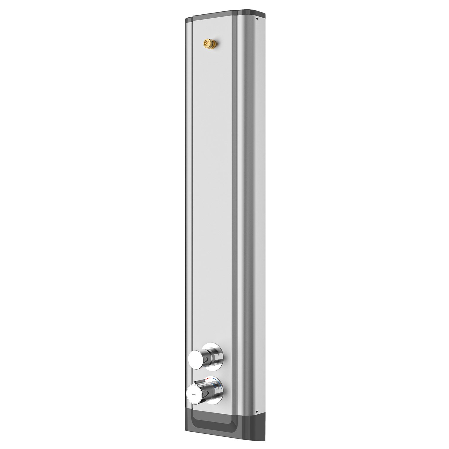 AR Duschpaneel, F5, hydr., Edelstahl, Thermostat, f. Duschkopf, verrohrt