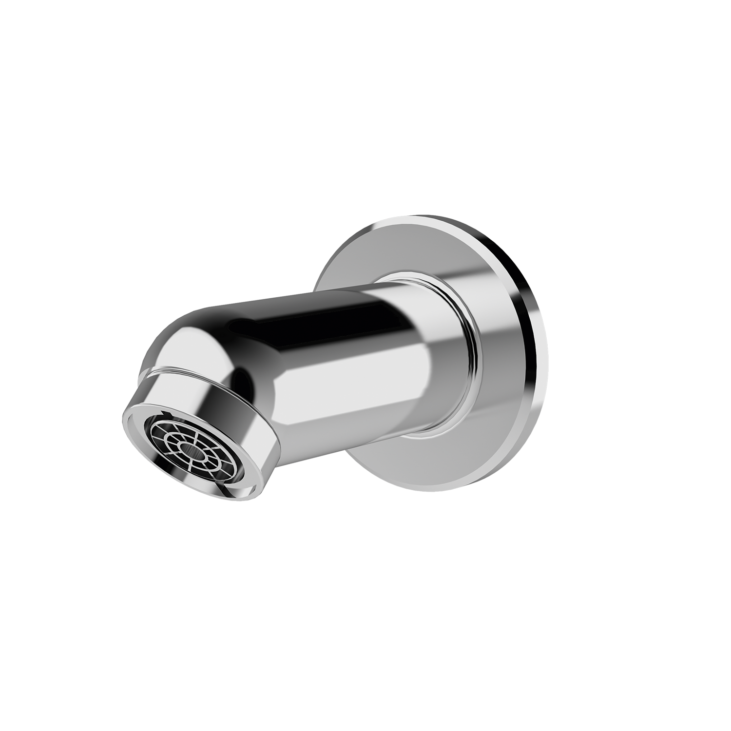 Aquarotter Wandauslauf für Wandeinbau-Wascharmaturen, Ausladung 75 mm, 45°, 6l
