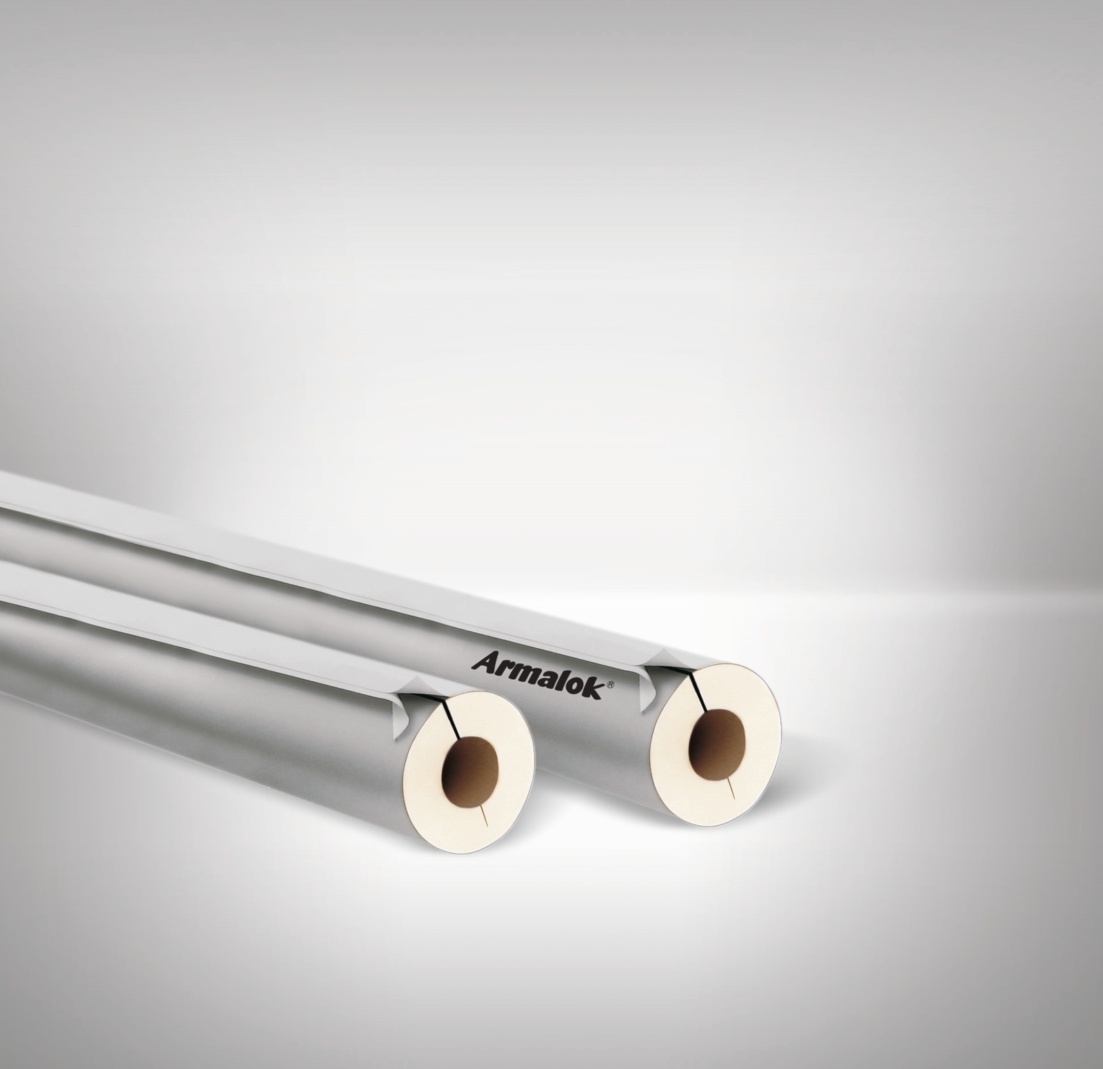 Armacell Rohrschale Armalok 100 AL-28X30-100, 1 m, PVC-ummantelt, hellgrau