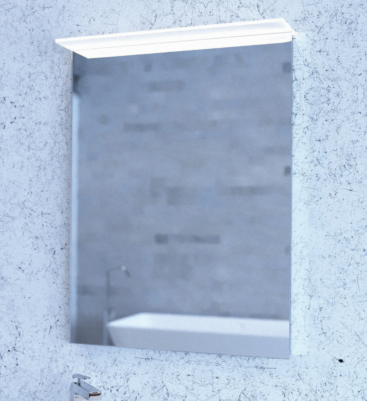 AS Design-LED-Leuchtspiegel Harmonie 80 x 80 cm, Segel 80 mm