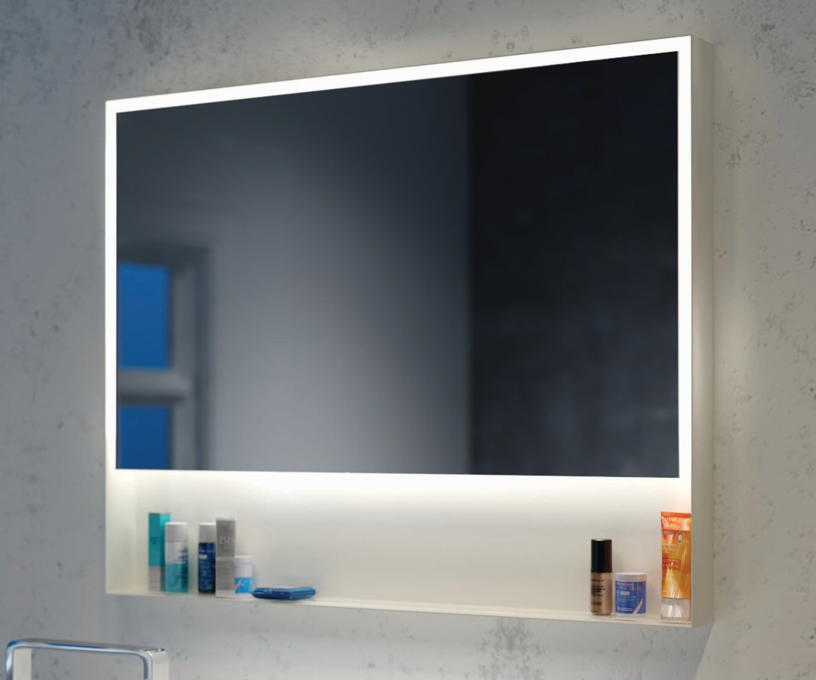 AS Design-LED-Leuchtspiegel Sempre Plus 100 x 100 cm