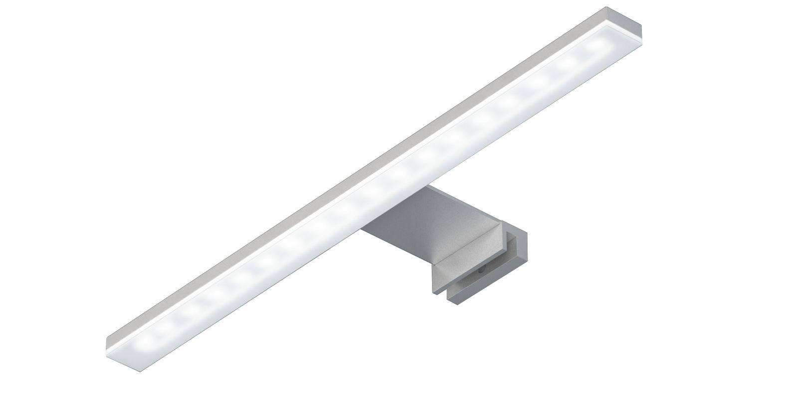 AS LED-Spiegelleuchte Alberta 33 x 8,6 cm, verchromt, zum Aufstecken
