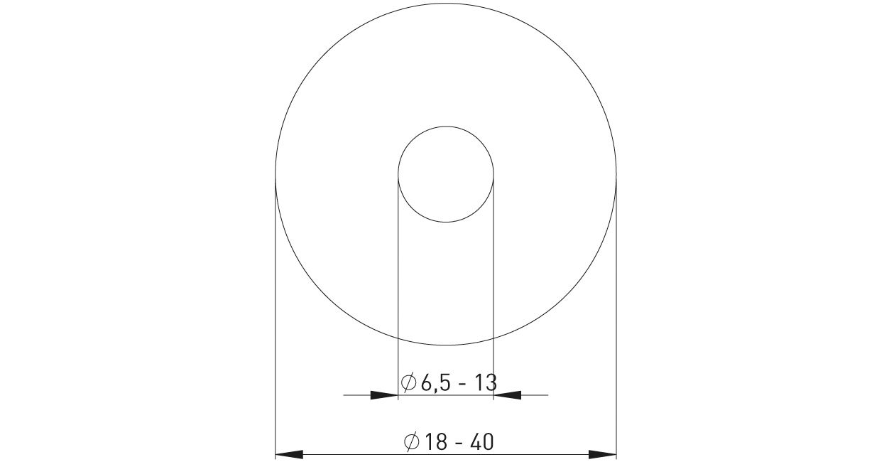 ASW Kotflügelscheibe 13,0 mm x 40 mm, Stahl verzinkt