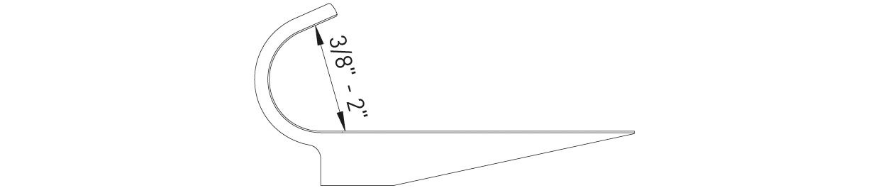 ASW Bleirohrhaken 1", Eisen verzinkt, mit geschmiedetem flachen Blatt