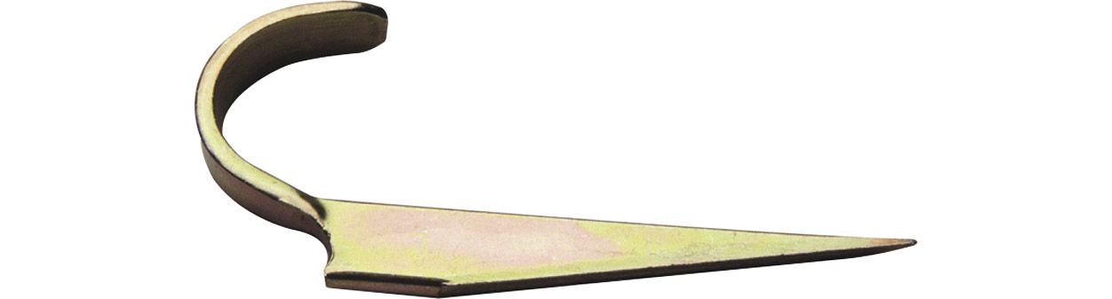 ASW Bleirohrhaken 1/2", Eisen chromatisiert, mit geschmiedetem flachen Blatt