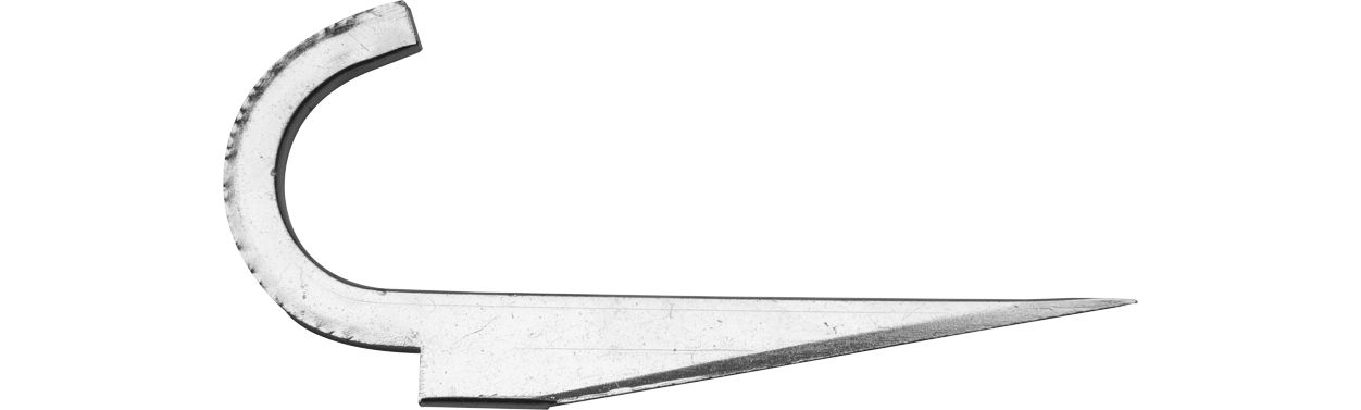 ASW Gasrohrhaken 2 1/2", Eisen verzinkt