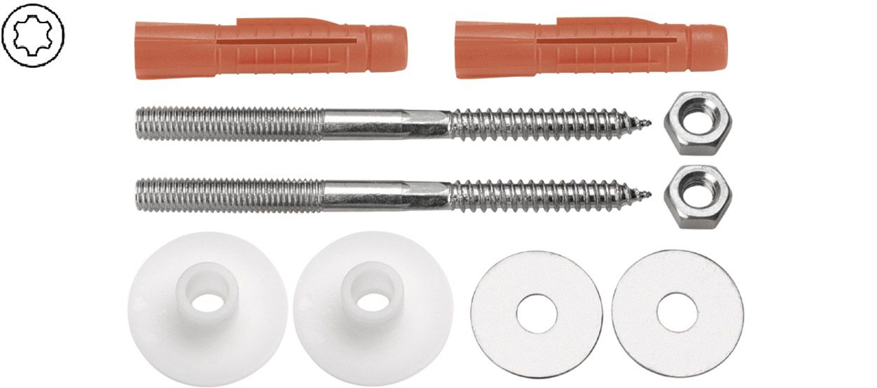 STEDO Befestigung Waschtisch, M12 x 120 mm, ohne Kappen