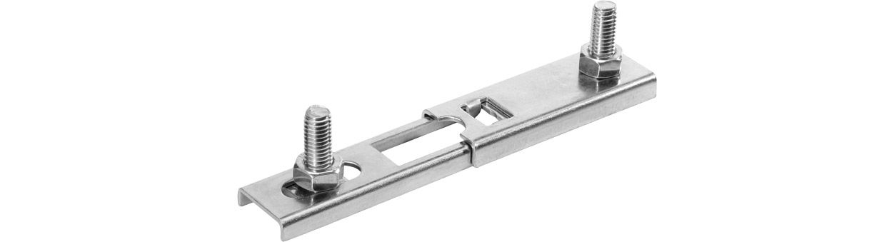 ASW Doppelhalter M 8, Stahl verzinkt, Verstellbereich 65-110 mm