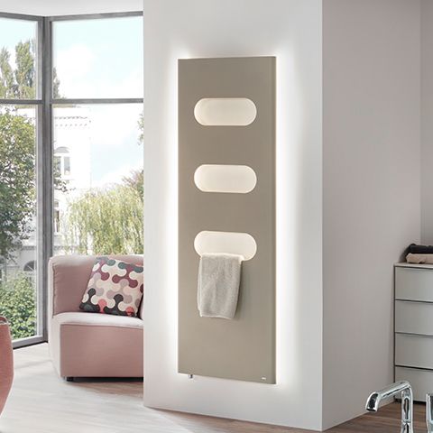 Bemm Planheizwand Plawa SPA Soft 2000 x 500 mm, edelweiß, M-Anschluss, pulverbeschichtet