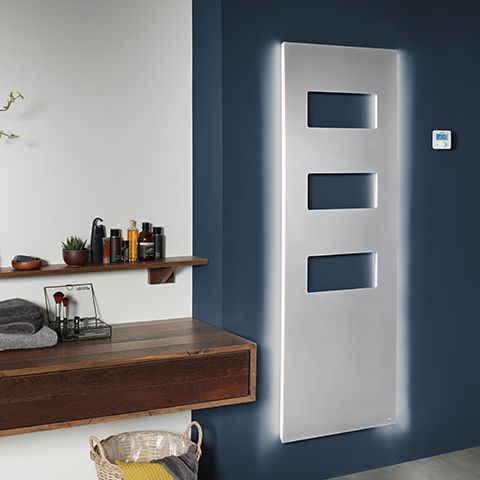 Bemm Planheizwand Plawa SPA Pur 1500 x 525 mm, weißperlmetallic, rein elektrisch, pulverbeschichtet