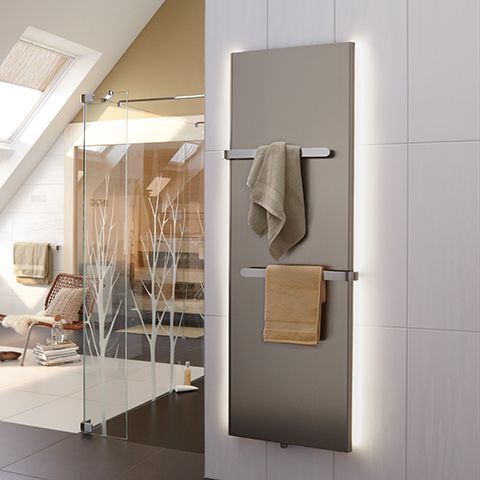 Bemm Planheizwand Plawa Softline 1200 x 600 mm, schwarzperlmetallic, pulverbeschichtet, Anschluss für E-Heizstab