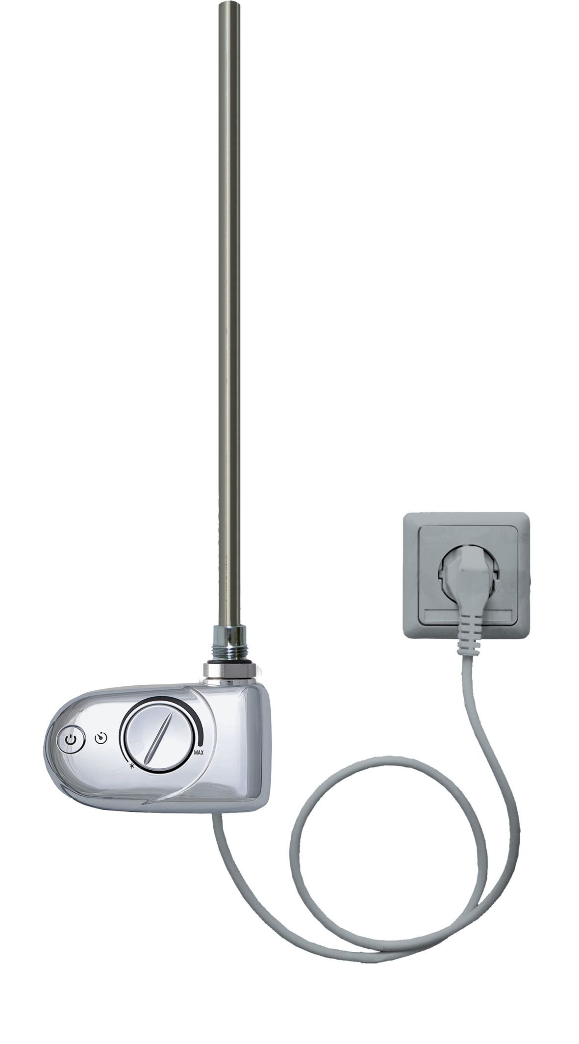 Bemm Heizstab N 600 W, Gehäuse verchromt, Kabel grau