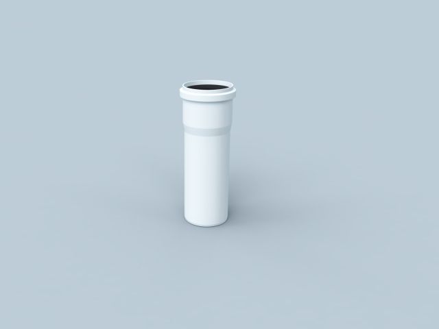 Bertrams Rohrelement Polyline EW starr 1000 mm, DN 80, mit Muffe