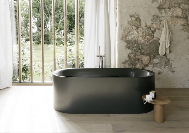 Badewanne BetteLux Oval Silouette-3467 ebony, 190x90x45cm, freistehend
