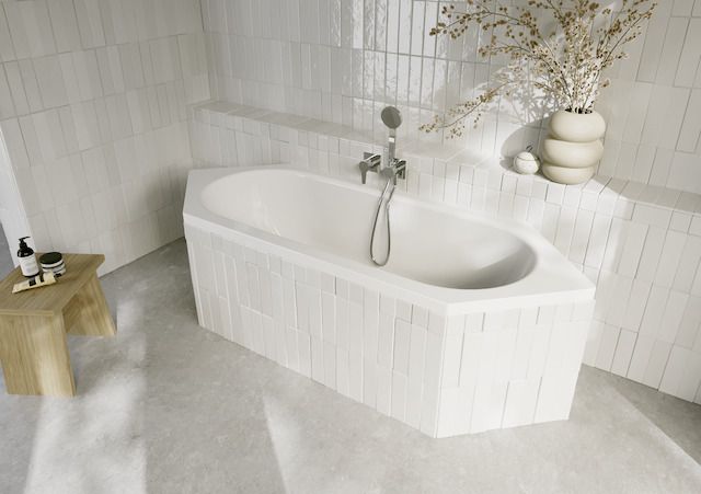 6-Eck-Badewanne BetteStarlet 2080 210x80x42cm, moosgrün