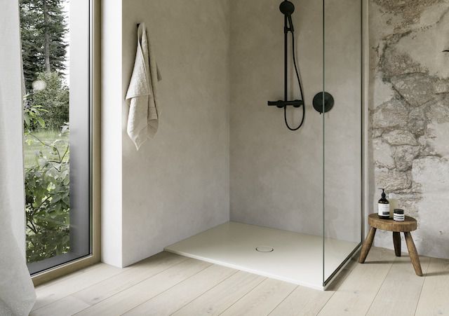 Duschfläche BetteFloor 5711 90x70cm, Antirutsch/Pro, Mini-Wannenträger, cream