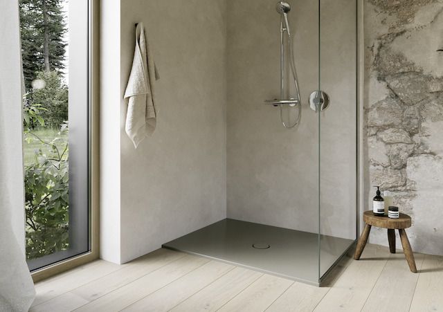 Duschfläche BetteFloor 5491 100x80cm, Antirutsch/Pro, Mini-Wannenträger, graphite