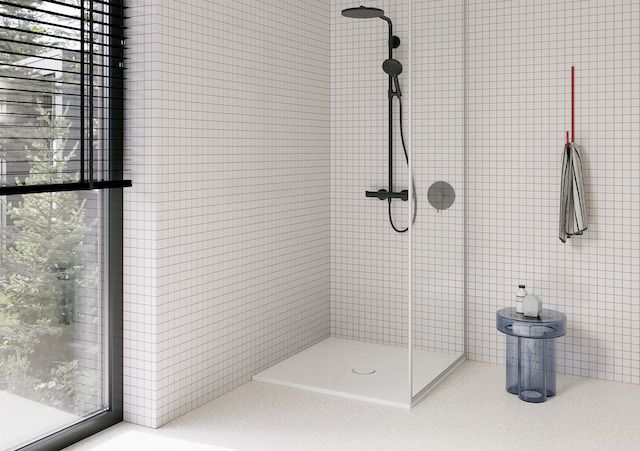 Duschfläche BetteFloor 5831 80x80cm, Mini-Wannenträger, cacao