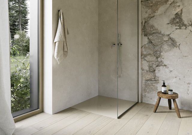 Bette Duschfliese Antirutsch Pro BetteAir 1000 x 1000 mm, bahama beige, Rechteck, glasierter Titan-Stahl, mit Minimum-Täger