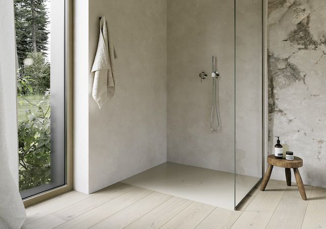 Bette Duschfliese Antirutsch Pro BetteAir 1100 x 900 mm, sand, Rechteck, glasierter Titan-Stahl