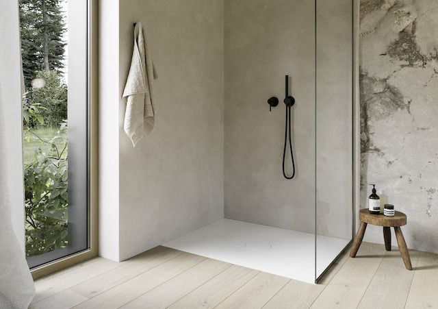 Bette Duschfliese Antirutsch Pro BetteAir 1200 x 1000 mm, edelweiß, Rechteck, glasierter Titan-Stahl, mit Minimum-Täger