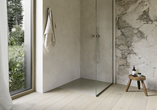 Bette Duschfliese PLUS BetteAir 1000 x 1000 mm, cashmere, Rechteck, glasierter Titan-Stahl