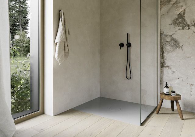 Bette Duschfliese BetteAir 1200 x 1000 mm, quartz, Rechteck, glasierter Titan-Stahl, mit Minimum-Täger