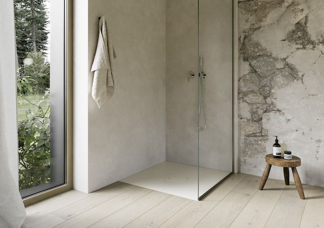 Bette Duschfliese PLUS BetteAir 1000 x 1000 mm, jasmin, Rechteck, glasierter Titan-Stahl