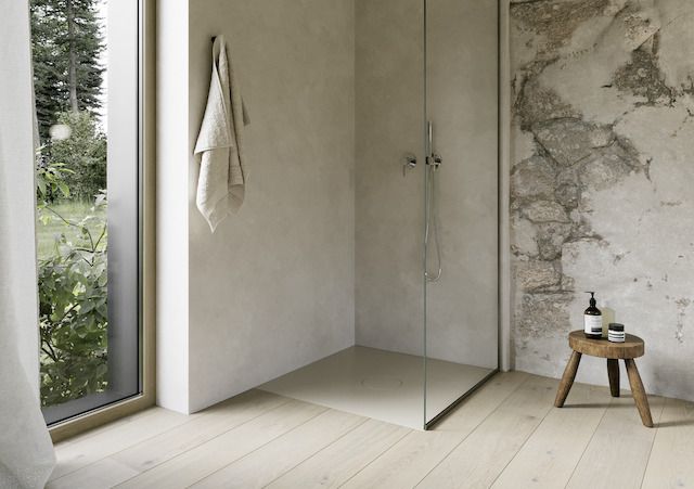 Bette Duschfliese BetteAir 1000 x 1000 mm, sand, Rechteck, glasierter Titan-Stahl