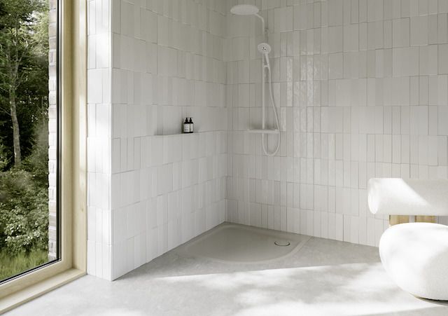 Duschwanne BetteCorner 5459 100x100x3,5cm, Glasur, silver