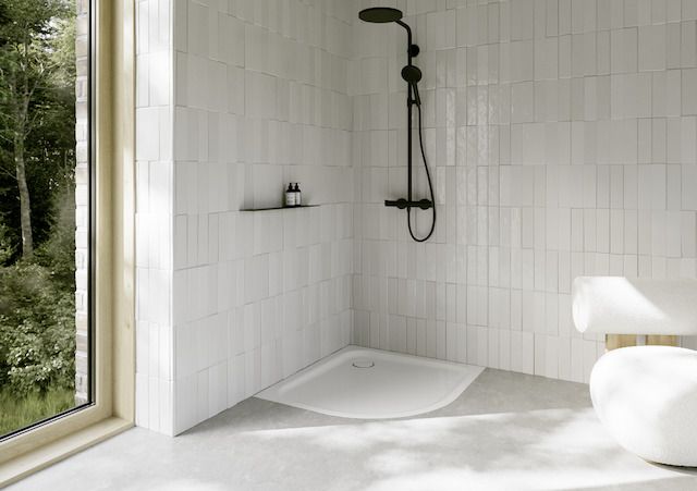 Duschwanne BetteCorner 8159 90x75x3,5cm, Antirutsch/Sense, weiß