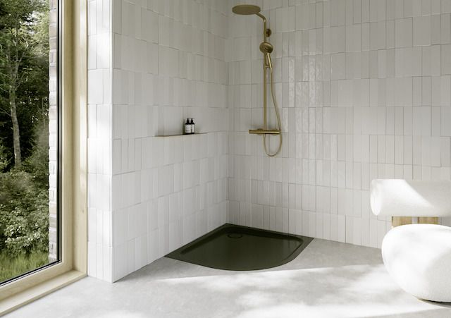 Duschwanne BetteCorner 8119 75x90x3,5cm, Glasur, anthracite