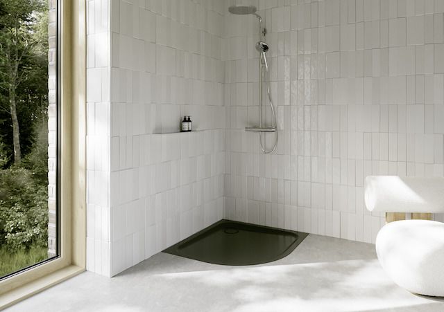 Duschwanne BetteCorner 5461 90x100x3,5cm, Glasur, slate