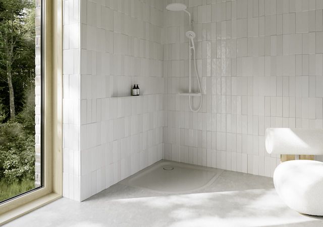 Duschwanne BetteCorner 8119 75x90x3,5cm, Glasur, silver