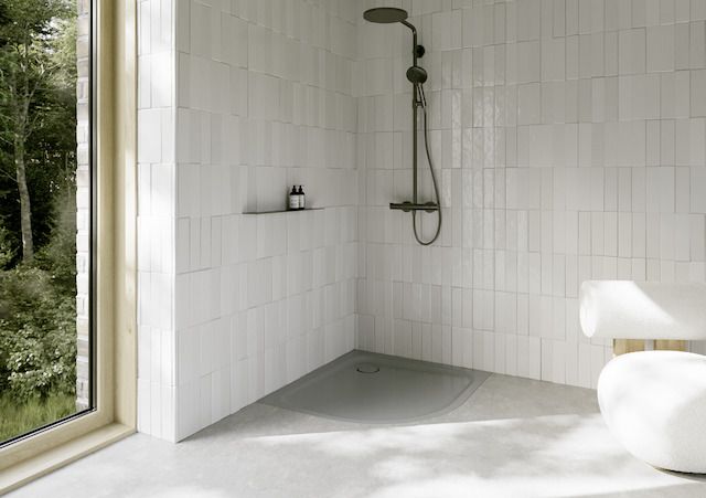 Duschwanne BetteCorner 5401 80x90x3,5cm, Glasur, quartz