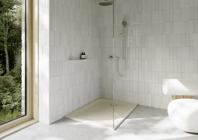 Duschwanne BetteUltra 1260 120x90x3,5cm, Glasur, Mini-Wannenträger, cream