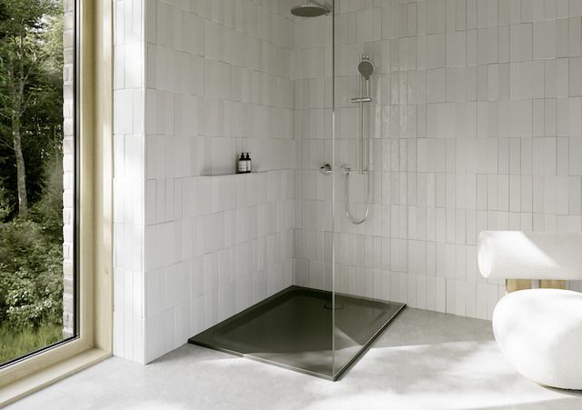 Duschwanne BetteUltra 1670 120x75x3,5cm, Glasur, Mini-Wannenträger, slate