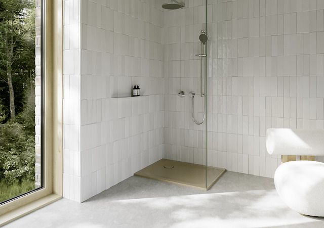 Duschwanne BetteUltra 8750 90x80x2,5cm, Mini-Wannenträger, greige