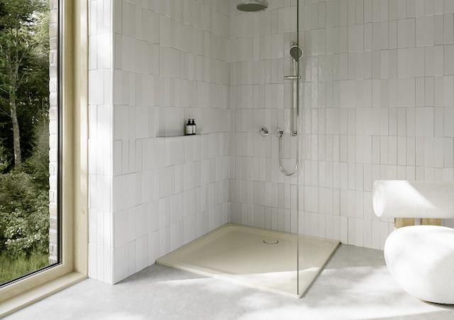 Duschwanne BetteUltra 8743 110x110x3,5cm, Mini-Wannenträger, cream