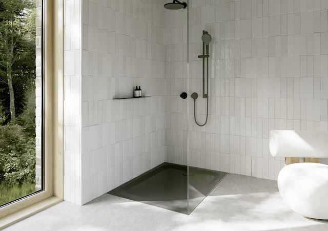 Duschwanne BetteUltra 1680 120x80x3,5cm, Glasur, raven