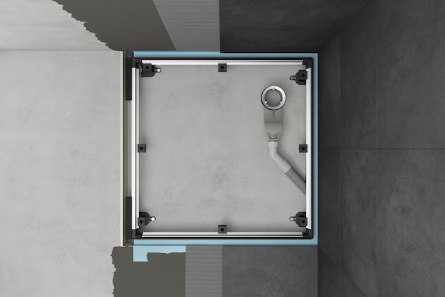 Bette Einbausystem Universal 85 x 75 cm, für Duschwanne, Duschfläche