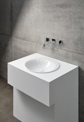 Einbau-Waschtisch BetteLux Oval A220 50x50cm, PW, ägäis