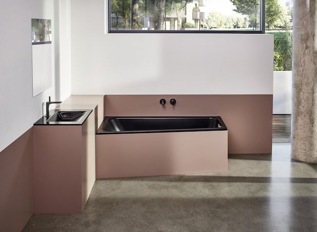 Badewanne BetteSpace S-1140 170x75x42cm, Ecke rechts, ebony