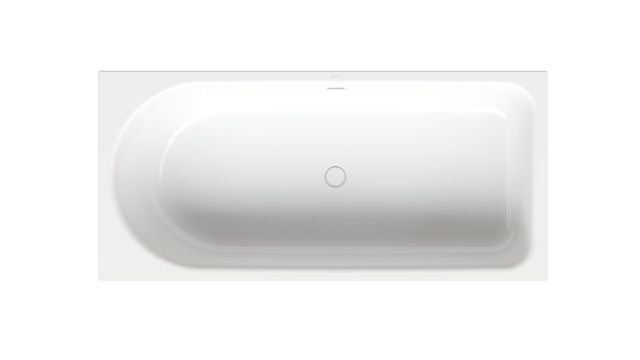 Badewanne BetteOcean Low-Line 8836 Antirutsch Sense, weiß, 170x80x38cm, Fußende rechts, Überlauf hinten